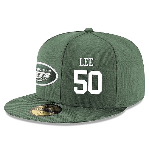 NFL New York Jets #50 Darron Lee Stitched Snapback Adjustable Player Hat - Green/White